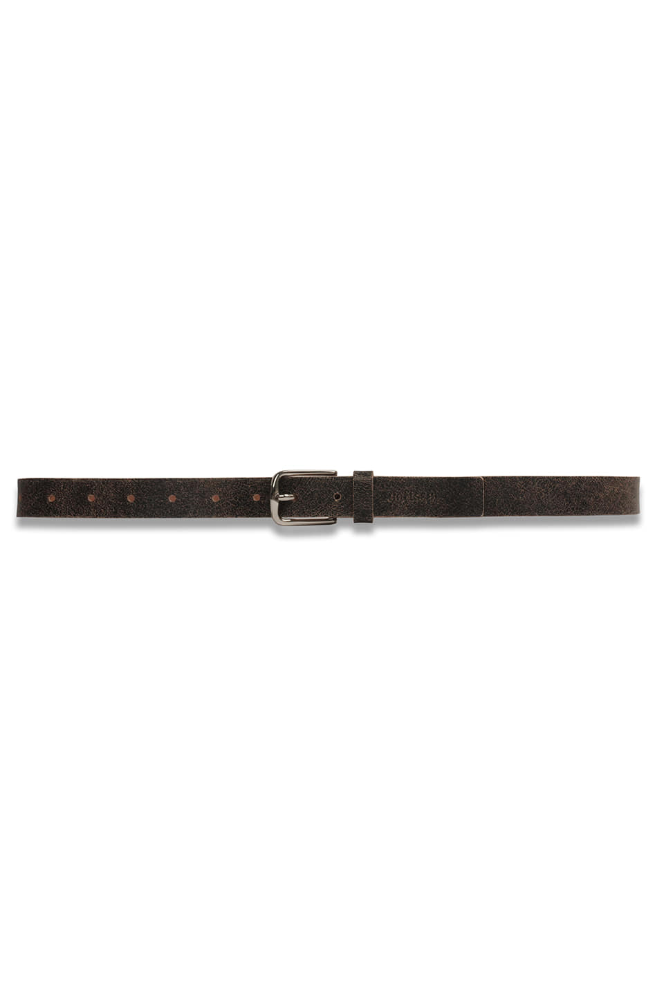 Signature Cowhide Belt in Dark Brown